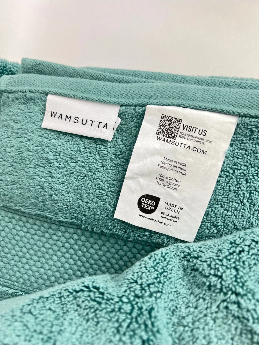 Wamsutta Bath Towel Set Teal Blue Premium Zero Twist Cotton Plush 8 Pc Set NEW